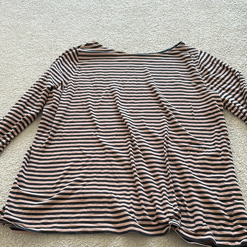 Striped Black and Tan Women's Top